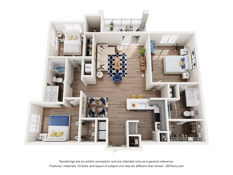 bedroom floor plan  the residences at city center apartments